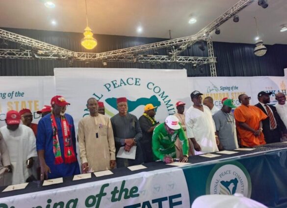 Political Parties Sign Peace Accord Ahead Anambra of Governorship Poll