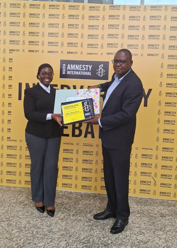 2026 Amnesty Intervarsity Debate: University of Abuja Emerges Winner